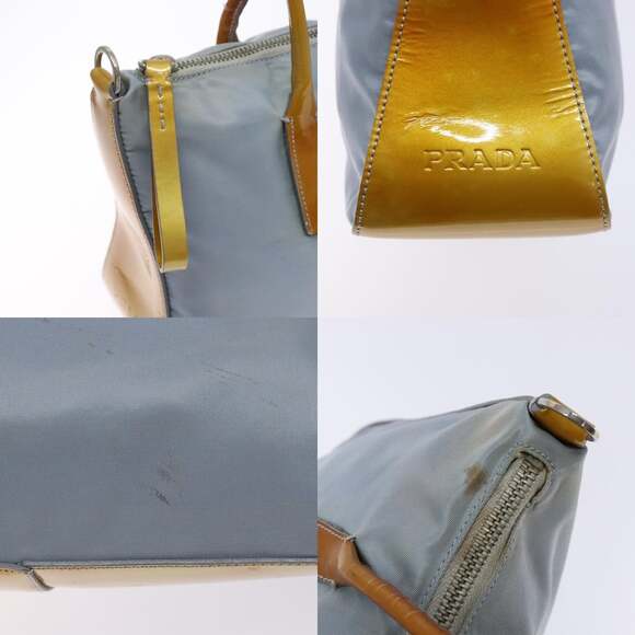 PRADA Hand Bag Nylon Light Blue - Picture 11 of 13